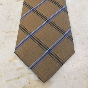 RINALDO GOLD CROSS-STRIPE TIE
